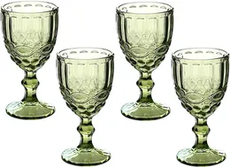 48 штук / в картонном европейском стиле тисненой винный стеклянный виновый бокал винтажный винный бокал домашний сок пить чашка сгущенной 550 FY550 I0704