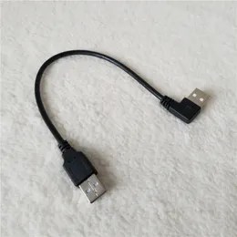 10 sztuk kierunek kątowy 90 stopni USB A męski na prosty nagłówek złącze męskie kabel do transmisji danych przewód 25cm