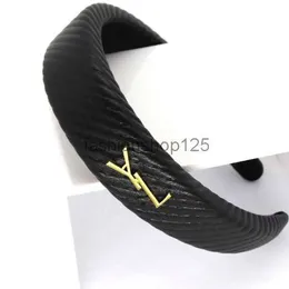 3 Colors Designer Hairpin Headbands Elastic Leather Hair Hoop Handmade Retro Exaggerated Personality Temperament Headband Artificial leather home2