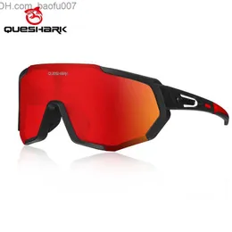 النظارات الشمسية نظارة شمسية Queshark 13 ألوان النساء الرجال مرآة ركوب الدراجات المطبوعة الرياضة MTB دراجة نظارات ركوب الدراجة على الطريق نظارات QE48 Z230704