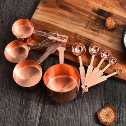 Outils de mesure 4/5/9 pièces cuillères à mesurer en acier inoxydable tasses ensemble cuisson thé café cuillère outils accessoires de cuisine R230704