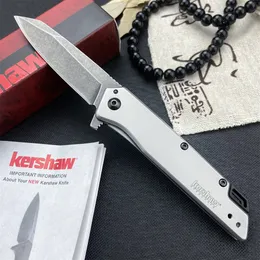 Kershaw 1365 Yanlış Yolculuk Bıçağı 2.87 "Kara Yıkar Ters Tanto Bıçağı, Alüminyum Alaşım İşaretleri Hızlı Taktik Dış Mekan Katlama Bıçağı 3655 1660 3300