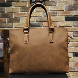 Pastas Pastas Crazy Horse PU Leather Male Maleta Business Computer Bag Luxury Handbag for Multifunction Shoulder Maletin Mujer Z230704