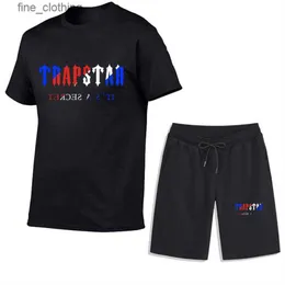 diseñador de moda de ropa deportiva Chándales de los hombres camisa de verano 2023TRAPSTAR Impreso de dos piezas de la marca de los hombres Camiseta de algodón de manga corta camiseta pantalones cortos conjunto deportivo casual