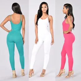 Tvådelade byxor för kvinnor Dam Sexig Jumpsuit Summer Camis Rompers Bodycon Skinny Body Pencil Byxor Playsuit Overaller Dam Streetwear Jumpsuits 230703