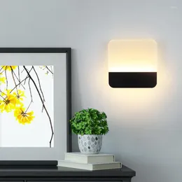 Vägglampa LED inomhus Sumrise Liten foajé Passage Sovrum Korridor El Ljus Modern Enkel Kreativ 8W JärnAkryl 110V 220V