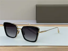 Nya modedesign cat eye solglasögon PERPLEXE acetat och metallram avsmalnande rund spjutspets tempel generös stil high-end utomhus UV400 skyddsglasögon