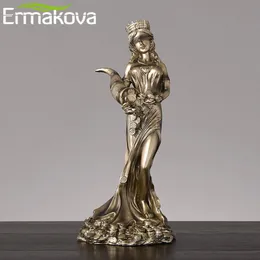 Decorative Objects Figurines ERMAKOVA Large Size Resin Blinded Greek Wealth Goddess Fortuna Figurine Plouto Lucky Fortune Sculpture Office Gift Home Decor 230703