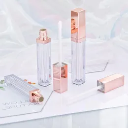 4ml 고급 로즈 골드 립글로스 병 플라스틱 빈 화장품 립 오일 리필 액체 립스틱 저장 병 FHJPW