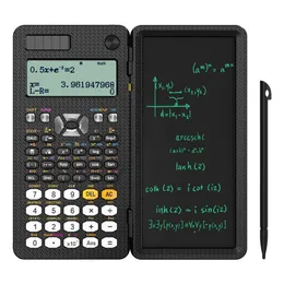 Calculators Solar Scientific Calculator with LCD Notepad 417 Functions Professional Portable Foldable Calculator for Students Upgraded 991ES 230703