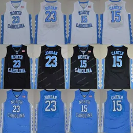 North Caroli na Tar Heels 15 Carter 23 Michael College Blue White Cheap Black Basketball Jerseys Ed S Jersey Shirts