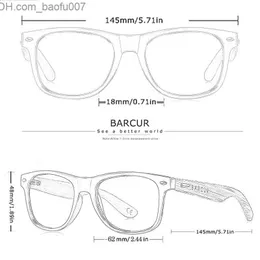 Okulary przeciwsłoneczne BARCUR spolaryzowane bambusowe okulary przeciwsłoneczne męskie drewniane okulary przeciwsłoneczne marki oryginalne drewno UV400 De Sol Z230705