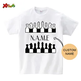 Jednakowe stroje rodzinne szachista mistrz szachowy szachy Retro Vintage międzynarodowa koszula szachowa jednakowe ubrania rodzinne nazwa własna T Shirt ubrania dla dzieci 230704