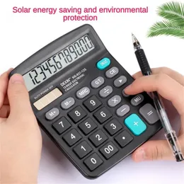 Calculators Energy-saving 12-digit Scientific Calculator Office Financial Special Student Exams Solar and Battery Dual-use Calculator 230703