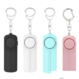 Alarm Systems 130Db Safe Sound Personal Keychain Bright Led Light Selfdefense Emergency Alert Key Ring For Women Children Drop Deliv Dhpm8