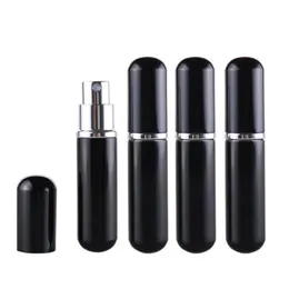5 ml hochwertige Make-up-Werkzeuge, kleine schwarze Aluminium-Glas-Parfüm-Sprühflasche, 5 ml, tragbarer kosmetischer Zerstäuber F20172667 Rkpbu