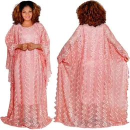 MD Nya afrikanska klänningar för kvinnor Dashiki-kläder 2021 Guipure spets lösa klänningar Traditionell dräkt Africaine Femme Stor storlek Bubu3016