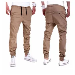 Całe dorywczo męskie spodnie wysokiej jakości designerskie spodnie zwiń męskie rekreacyjne długie spodnie z elastycznym pasem męskie biegaczy 3XL299n