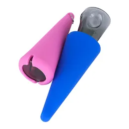 Ultima guaina colorata in pelle di silicone Proteggi tubi di vetro spesso Filtro a cono di fumo Handpipes Dry Herb Tobacco Portachiavi portatile Innovativo Easy Clean DHL