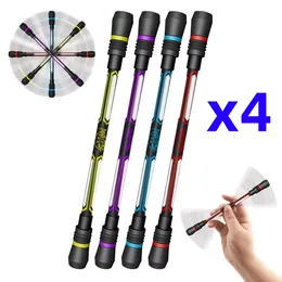 Kulspetspennor 4 2 1st Creative Spinning Pen Spinner Toy Vuxna Barn Stressavlastning Roterande Gel Anti-halk Hand Student Stationär 230704