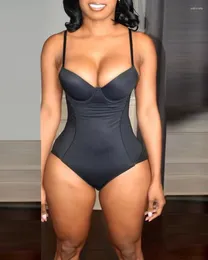 Casual Kleider 2023 Frauen Kontrast Mesh Spaghetti Strap Skinny Body V-ausschnitt Sexy Einteiliger Anzug Hause Kleidung