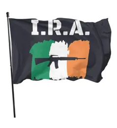 Ирландская ирландская республиканская армия Гобеленское двор 3x5ft флаги Украшение 100D Полиэфирные баннеры Внутренний открытый вид