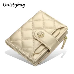 Unistybag Vrouwen Portemonnee Kleine Slanke Broekzak Mode Kaarthouder Vrouwelijke Geldzak Luxe Portemonnees Rits Hasp Bloem Portefeuilles