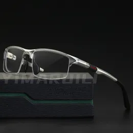 Sunglasses Frames YIMARUILI HalfFrame Sports Glasses Frame UltraLight AluminumMagnesium Material Optical Prescription Men Y3121 230704