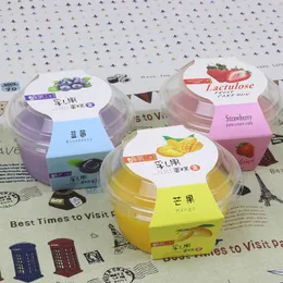 Mugs 30pcs 230ml wood bran cup Pudding jelly box cup Hard plastic transparent drink cup cheese diy cake fruit box takeaway packing 230704