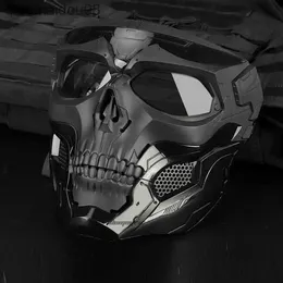 Skull Horror Helmet Mask Off road motorcykelglasögon sportåkning Harley goggles mask motorcykel ridglasögon taktisk hjälm L230704