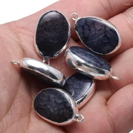 Charms 1 pz Pietra Naturale Agate Pendenti Forma di Uovo Osso di Drago Per Monili Che Fanno Collana FAI DA TE Bracciali Accessori 18x30mm