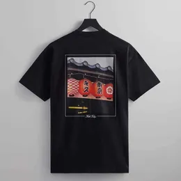デザイナーファッション衣類 Tシャツ Tシャツ Kith 東京ランタン Tシャツランタンスタイルアップグレードされた純粋な綿生地綿ストリートウェアスポーツウェアトップスロックヒップホップ Tシャツ