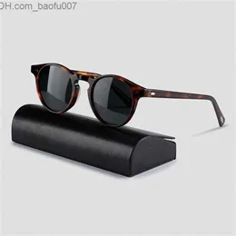 Güneş gözlükleri Peck Güneş Gözlüğü Vintage Polarize Sunglasse Güneş Gözlükleri Erkekler İçin Pembe ve Yeşil Yuvarlak Moda Güneş Gözlüğü Erkekler Z230704