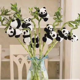 Dekorativa föremål Figuriner 1 3 5 10 ST Mini Panda Clip Plyschleksak Liten docka Krukväxt Sovrum Skrivbordshänge Söt Kreativ present Heminredning 230704