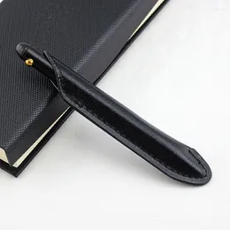 Lyxig kontorspenna Trä Metall Kulspets Presentpapper Läderväska Stödande kulpennor för skolan 0,7 mm Refills