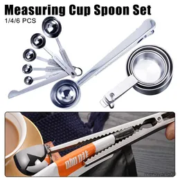Measuring Tools Stainless Coffee Measuring Spoon Stackable Measuring Cups Spoons Set Baking Tools Kitchen Accessories R230704
