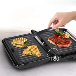 Biftek Maker Çok Fonksiyonlu Kahvaltı Ekmek Yapıcıları Elektrikli Sandviç Sosis Pişirme Hamburger Makinesi Makinesi Sopa Çubuk Çift Tost Waffle Kek Pişirme