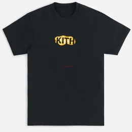 Designermodekläder T-shirts T-shirts Kith Treats Honey Tee Tjock honungstryck T-shirt Uppgraderat rent bomullstyg för komfort bomull Streetwear Sportkläder Toppar Roc