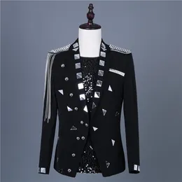 Star with the same pattern lens suit coat men's Korean version of the body suit dress mens blazer jacket men coat sequin234T