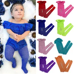 Kids Socks Fashion Baby Girl Tights Party Children Solid Color Fish Net Drilling Pantyhose 230704