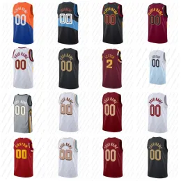 Donovan Mitchell Darius Garland Custom Basketball Jerseys Evan Mobley Jarrett Allen Ricky Rubio Caris Levert Kevin Love Cedi Osman 2023