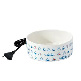 Baskets Usb 1200ml Pet Winter Heating Water Fountain Cat Ceramic Bowl Constant Temperature Bowl Running Water Drink Water Not Wet Mouth