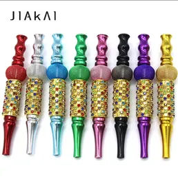 Smoking Pipes Spot metal 115mm detachable circulating filter cigarette holder and pipe accessories with diamond beads in stock