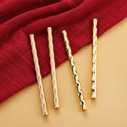 Brass bamboo pen creative gift students use ballpoint pen calligraphy to write water core pen