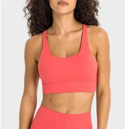 LU-356 Reggiseno sportivo posteriore a forma di V Canotta da palestra fitness antiurto ad alta resistenza per donna Camicia da allenamento energetica