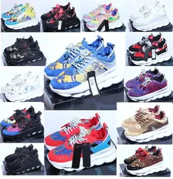 2023 Chain Reaction kvinnor män designer Fritidsskor lyxigt märke plattform sneakers Gummi Mocka Löparskor hög kvalitet Cherry Bluette Mode Sportskor