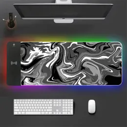 Restos carregadores sem fio RGB LED LED MOUSE PAD MAT MATH MOUSE MOUSE GAMER