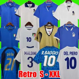 1982 Italys Retro Soccer Jerseys Usiform 1990 1996 1998 2000 Home Football 1994 Maldini Baggio Donadoni Schillaci Totti Del Piero 2006 Pirlo Inzaghi Buffon