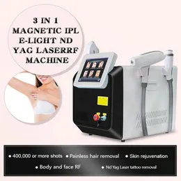 3 em 1 OPT IPL RF Nd Yag Máquina de Depilação a Laser Permanente e Máquina de Rejuvenescimento da Pele para Apertar a Pele Remoção de Tatuagens