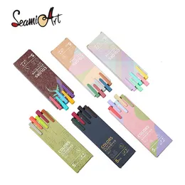 Gel Pens SeamiArt 5pcs Set Colorful Ink 0 5mm Pen Morandi Vintage Colors for DIY Writing Scrapbook Stationery Student School 230704